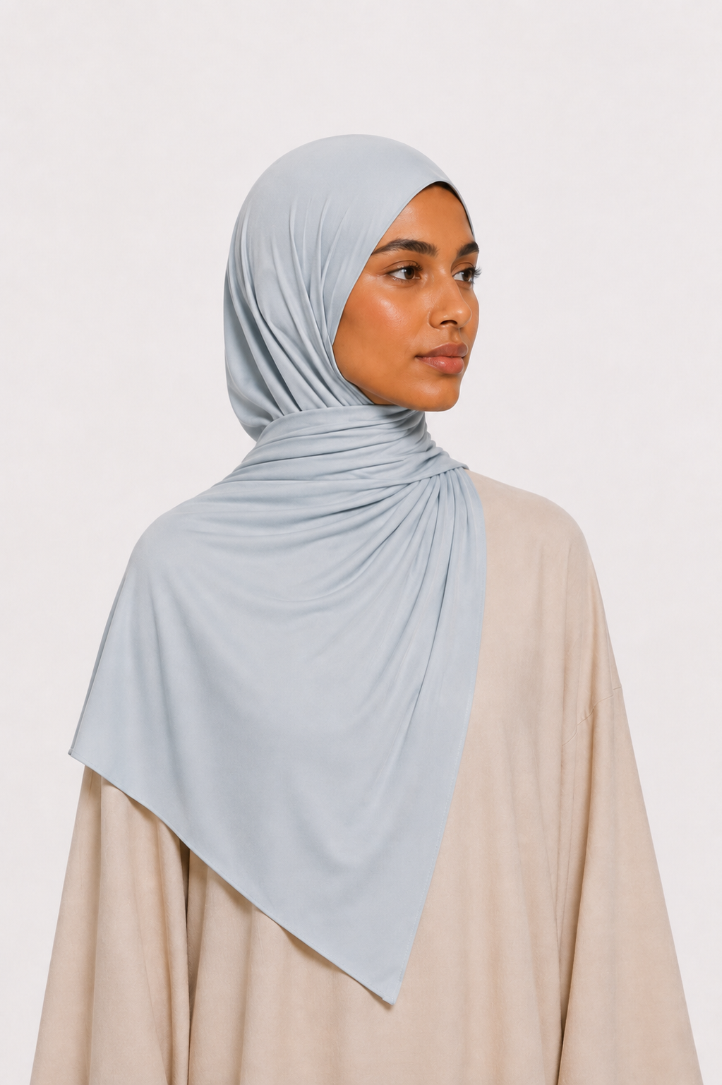 Voile Liquid Jersey — Bleu Gris