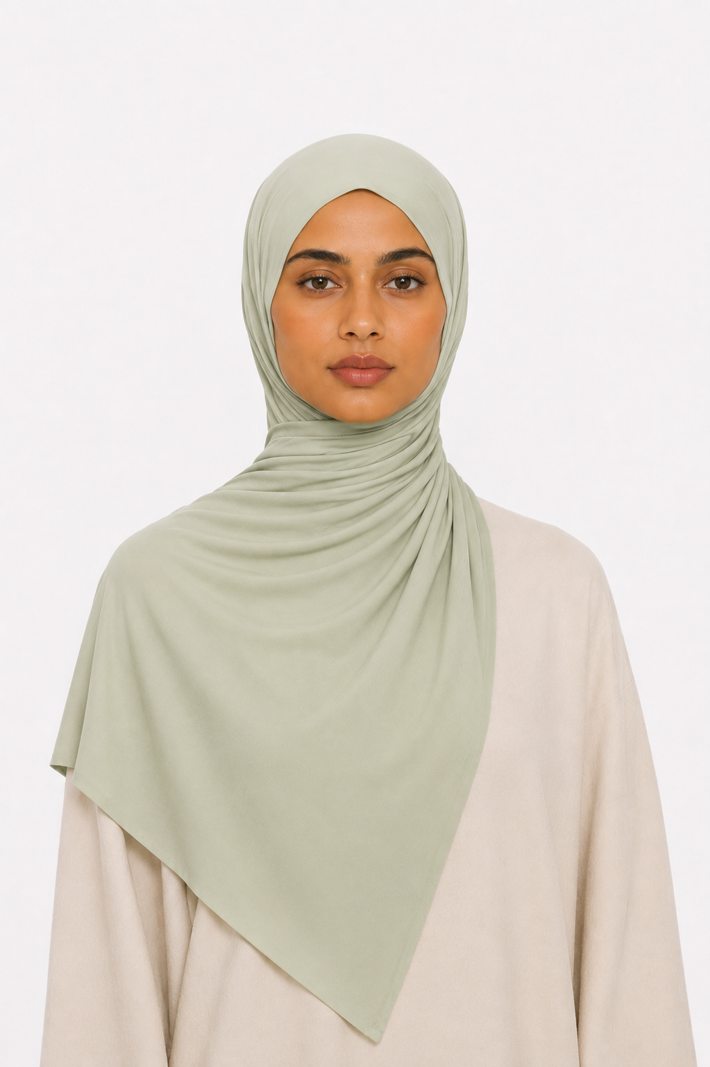 Voile Liquid Jersey — Kaki Clair