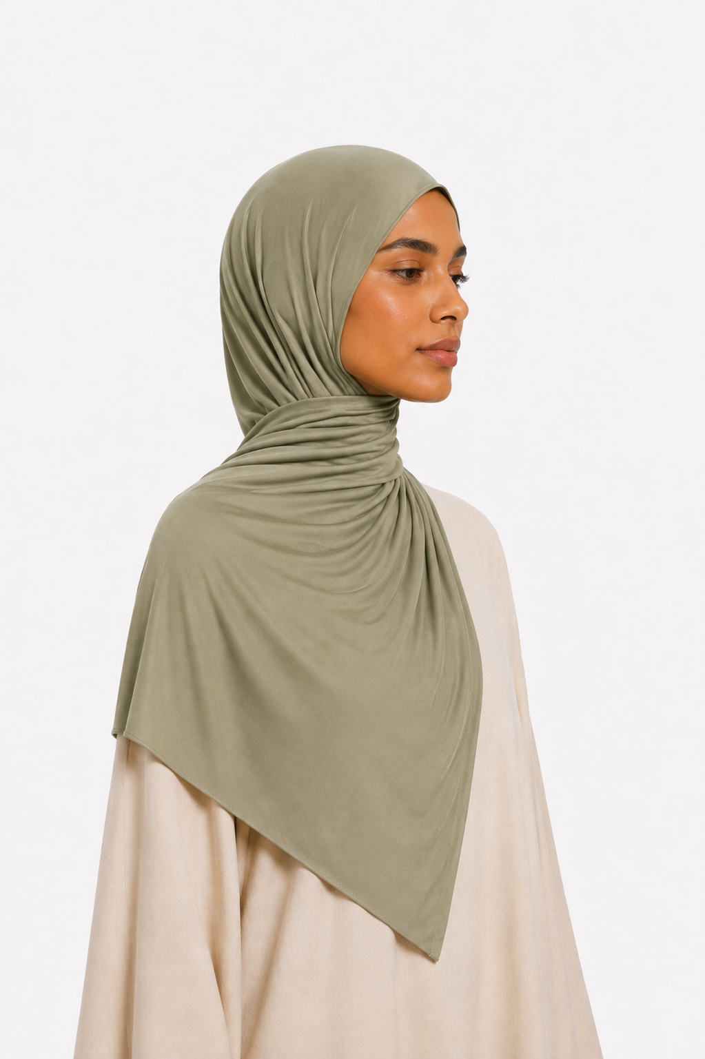 Voile Liquid Jersey — Kaki