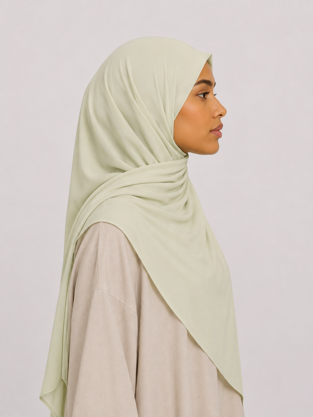 Voile Liquid Jersey — Vert Crème